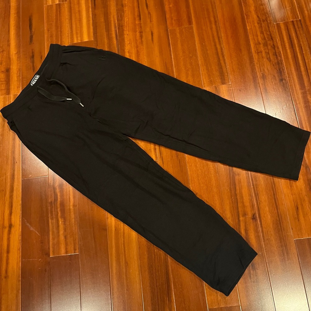 BAM Bamboo Jogger Pants Black Lounge Sweatpants Drawstring Athleisure Size 8 / M